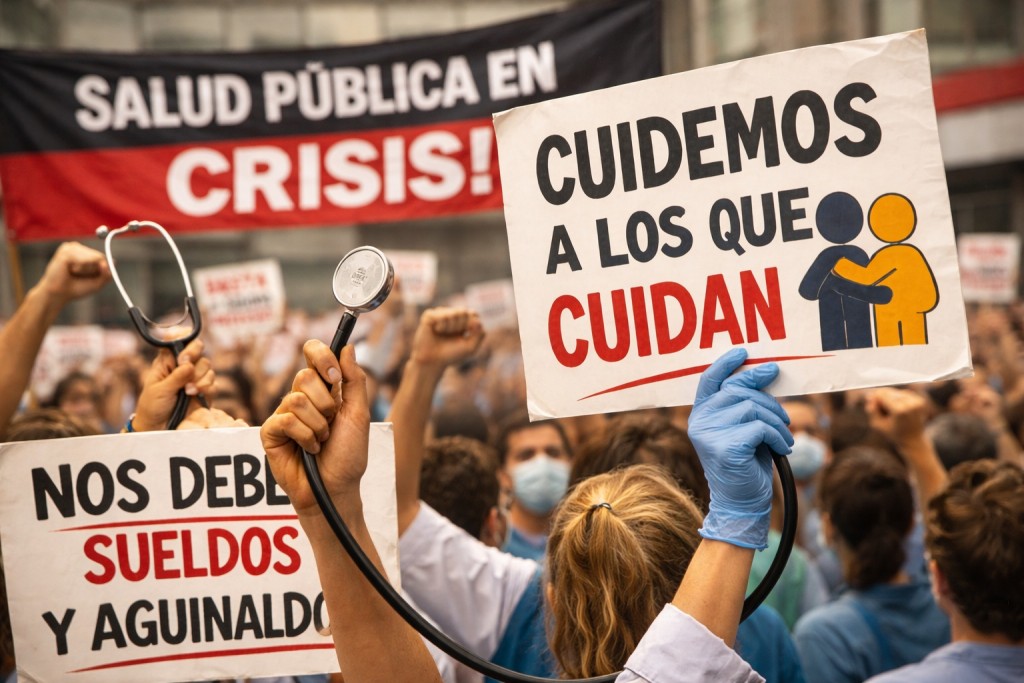 Salud pública en alerta por reclamos salariales