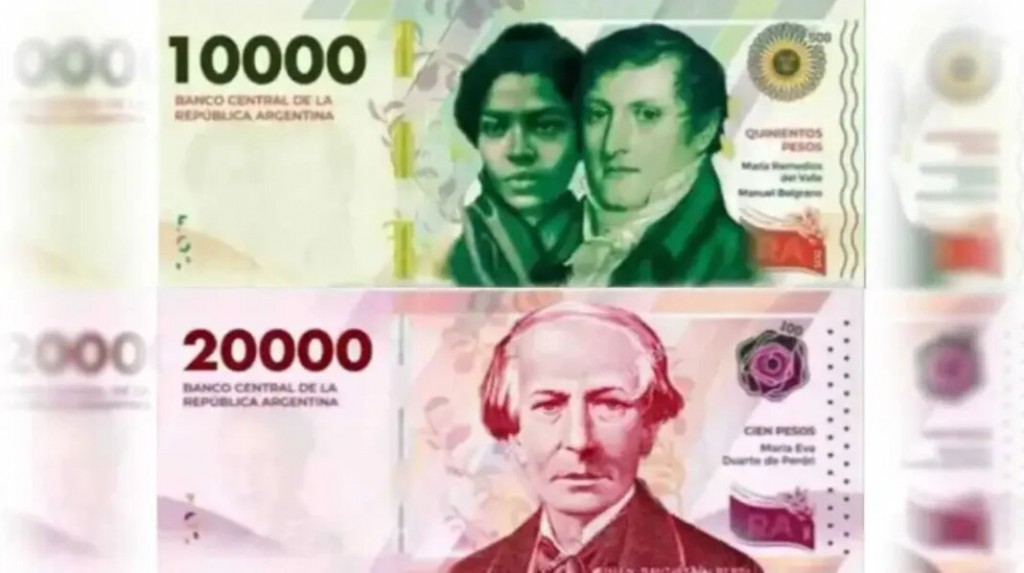 El Banco Central anunció cuándo comenzarán a circular los billetes de $10 mil y $20 mil