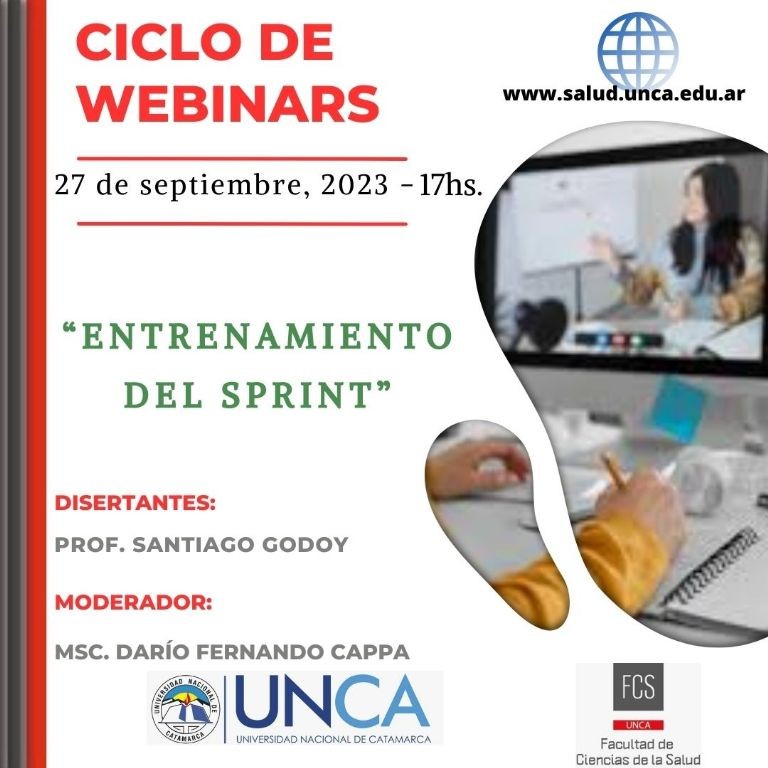 Ciclo Webinars Facultad de Ciencias de la Salud:  Entrenamiento del sprint
