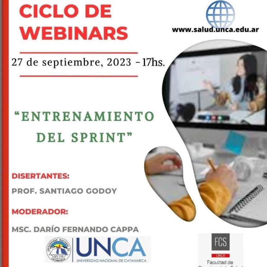 Ciclo Webinars Facultad de Ciencias de la Salud:  Entrenamiento del sprint