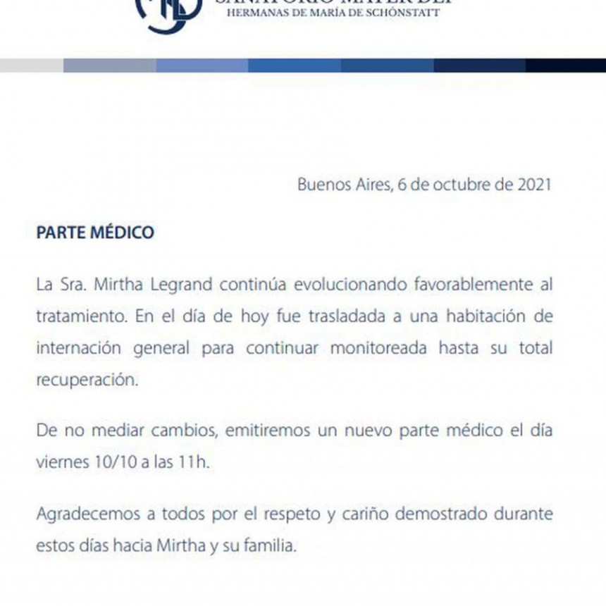 MIRTHA LEGRAND EVOLUCIONA BIEN