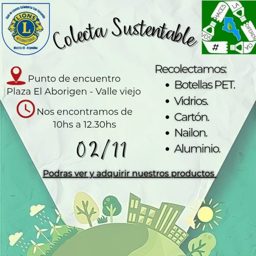 Soraya Parodi impulsa una colecta sustentable junto al Club de Leones